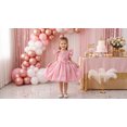 thumbnail image 7 of IBTOM CASTLE Baby Girl Birthday Dress Shiny Asymmetric Ruffle Tulle Tutu Dresses Princess Formal Flower Pageant Wedding Party Gown 3-4T Pink, 7 of 7
