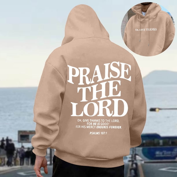 MHFRRA Sudadera con Capucha para Hombre, de Manga Larga, Informal, con Diseño Estampado, para Uso Diario, para El Hogar, Al Aire Libre, Senderismo, Otoño E Invierno, Tela Suave y Cómoda Marrón
