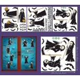thumbnail image 5 of Pegatinas electrostáticas de doble cara con temática de terror para decoración de fiestas de Halloween con borde cruzado de vidrio muerto, 5 of 5