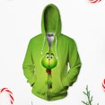 thumbnail image 1 of Sudadera Jersey de Grinch Traje de estilo deportivo con bolsillos holgados Ygjytge Verde*cremallera002 T XXL para Mujer, 1 of 5