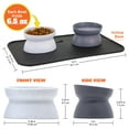 thumbnail image 6 of Kitty City Elevated Whisker-Friendly Cat Bowls, Dishwasher Safe Plastic with Non-Skid Placemat, 3-Pack, 6 of 8