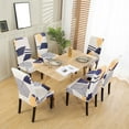 thumbnail image 2 of Dining Room Chair Slipcovers,Stretch Chair Covers Universal Removable Washable Anti-Dust Modern Spandex Printed Chair Protector for Hotel Kitchen Wedding Party Decor-2-C, 2 of 8