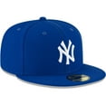thumbnail image 3 of Men's New Era Royal New York Yankees White Logo 59FIFTY Fitted Hat, 3 of 6