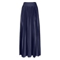 thumbnail image 4 of yillto Women's Pleated Maxi Skirts High Waist Elastic a Line Long Skirt Boho Flowy Elegant Casual Dress, 4 of 7