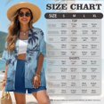 thumbnail image 7 of FKEKYI Gradient Blue Palm Tree Print Women Summer Short Set 2 Piece Set Beach Sets Open Front Top & Shorts with Elastic Waist Ladies Beachwear Resort Wear for Travel, XL, 7 of 7