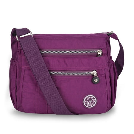 Waterproof Shoulder Bag Fashionable Cross-body Bag Casual Bag Handbag for Women, Purple