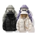 thumbnail image 4 of Men's Winter Padded Coat Solid Color Plus Size Thick Loose Coat, 4 of 4