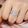 thumbnail image 5 of Rag Jewels 2.00 Ct Round Cut White Diamond Engagement Vintage Guard Wrap Wedding Christmas Enhancer Wrap Guard Ring 14K White Gold Plated 925 Sterling Silver For Women's -7, 5 of 5