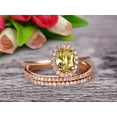 thumbnail image 1 of 3Pcs 2.50 Carat 10k Rose Gold Champagne Diamond Moissanite Engagement Ring Set Wedding Set Promise Ring for Bride 8x6mm Oval Cut Gemstone Champagne Diamond Moissanite Anniversary Ring, 1 of 5