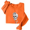 thumbnail image 4 of Halloween Sweatshirt for Women Versatile Women's Sweatshirt for Comfort and Effortless Style Soft Knit Pullover Top for Casual Wear Orange M, 4 of 4