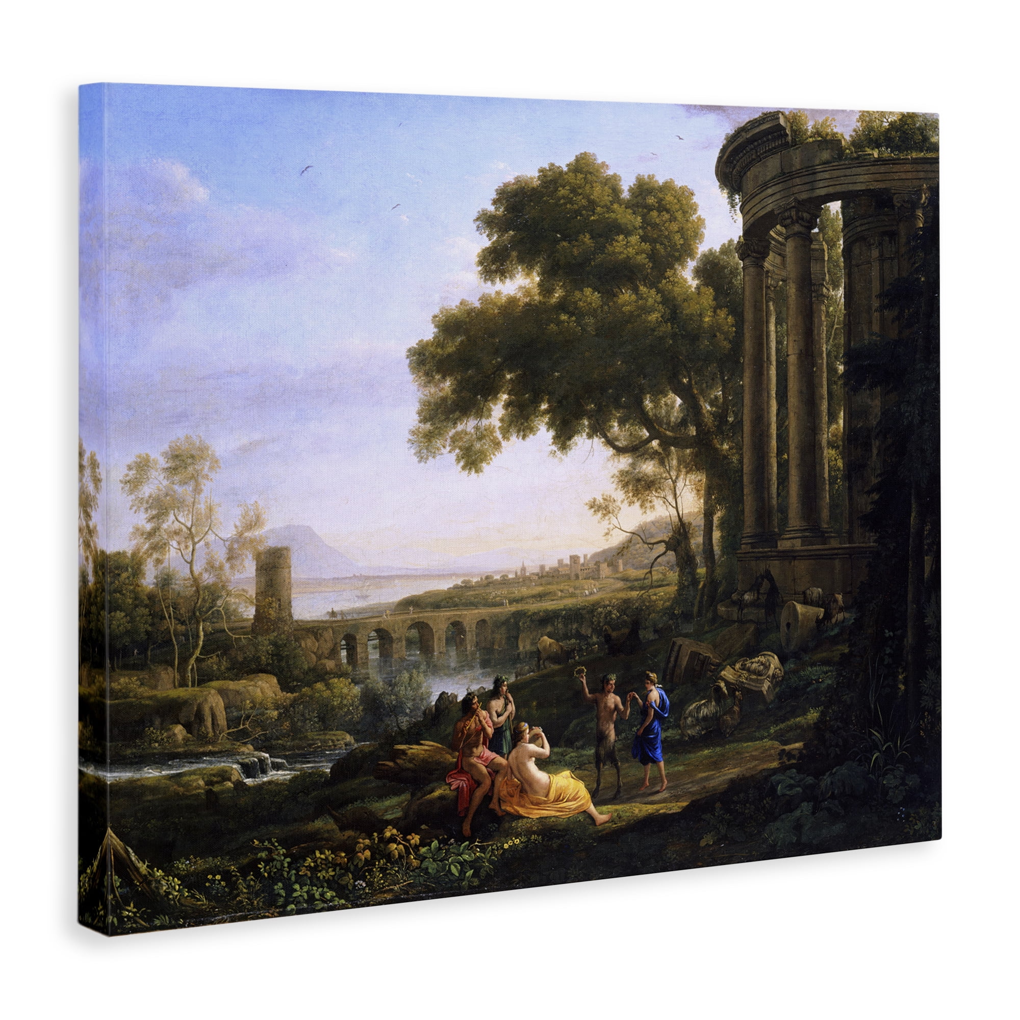 Stupell Industries Classic Nymph & Satyr Dancing Landscape & Nature Painting Wrapped Canvas Art Print Wall Art, 30 x 24