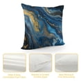 thumbnail image 4 of Acheng Gold and Blue Abstract Art Plush Pillowcase 1 Piece White, 4 of 5