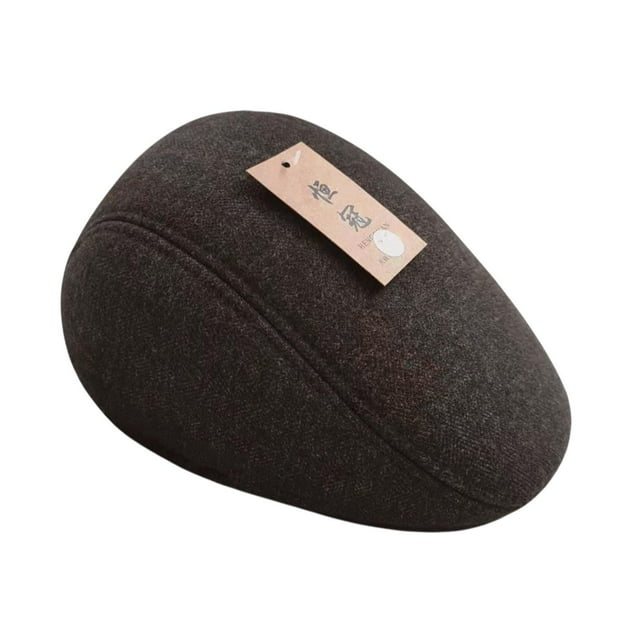 Capítulo de periódicos para hombres Sombrero de conducción de sombrero de cabeza casual para viajes al aire libre de invierno Café