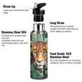thumbnail image 3 of Leopard Cheetah Trees Sports Water Bottle with Straw Lid Insulated Stainless Steel Leak Proof BPA Free Thermal Mug with Handle for Gym Yoga Cycling Camping, 3 of 8