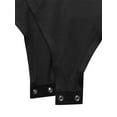 thumbnail image 5 of A2Y Women's Lightweight Crew Neck Rayon Short Sleeve Bodysuit Black L, 5 of 6