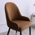 thumbnail image 3 of 1pc Wing Back Dining Chair Cover Reusable Protector Seat decor arm wingback Covers for Decor light coffee, 3 of 9