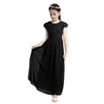 thumbnail image 5 of iiniim Kids Girls Cami Figure Ice Skating Dress Sequins Gymnastic Ballet Latin Dance Leotard High-Low Hem Skirt, 5 of 7
