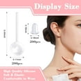 thumbnail image 3 of Clear Plastic Earrings For Sports, Clear Stud Earrings, Ball Invisible Earring Posts For Sensitive Ears with Soft Rubber Earring Backs for Surgery and Sleep (200 pieces/100 Pairs), 3 of 5