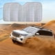thumbnail image 1 of Parabrisas delantero Sun Shade 55"x27" Acordeón plegable - Doble protector UV para coches, gris, 1 of 8