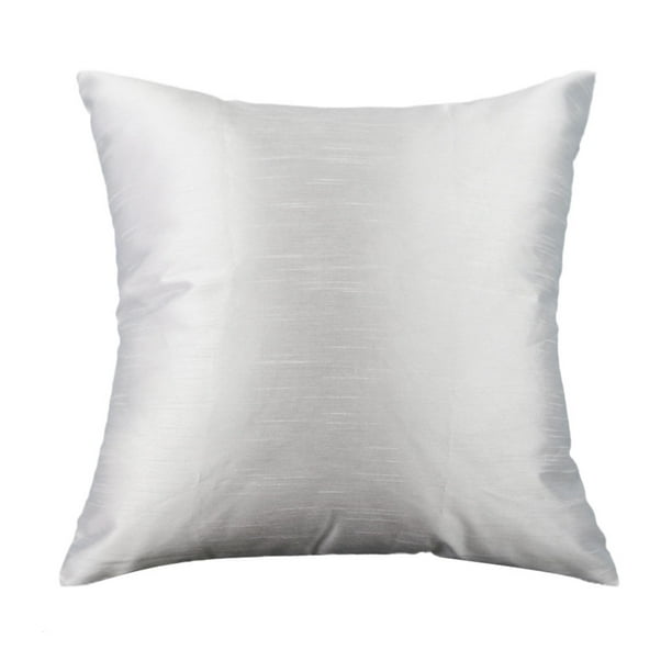 Funda de cojín de terciopelo para sofá, color liso, súper suave y cómoda, color blanco, 50 x 50 cm Blanco-50x50cm