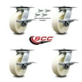 thumbnail image 2 of 6 Inch Nylon Caster Set with Roller Bearing and Brakes/Swivel Locks SCC, 2 of 2