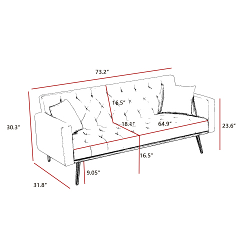 foldable adjustable backrest thick seat cushion