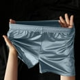 thumbnail image 2 of DGMIOCS Men's Underwear Breathable Soft Comfortable Mid Rise Briefs for Daily Wear Home Smooth Fabric Stretch Fit Lightweight Summer Spring Blue L, 2 of 3
