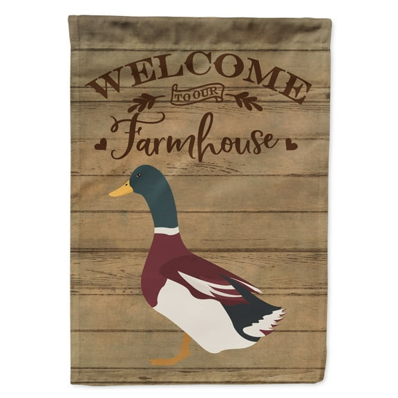 Caroline's Treasures CK6800GF Rouen Duck Welcome Flag Garden Size , Small, multicolor