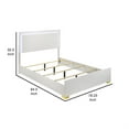 thumbnail image 5 of Dex Platform King Size Bed- Panel LED Headboard- White Wood Melamine Finish, 5 of 6