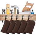 thumbnail image 5 of COVERS&ALL Tool Bag, 18 Oz Heavy Duty Waterproof Pouch with Sturdy Zipper, Utility Multipurpose for Tools Storage Makeup (Pack of 5, Coffee), 5 of 6