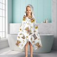 thumbnail image 6 of Highland Cow Sunflower Hat Boot Pattern Hooded Bath Towel，50"x30" for Ages 3 To 12 Kids, Quick Dry Lightweight Soft Microfiber Hood Beach Towel Cover Up for Kids, 6 of 7