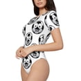 thumbnail image 2 of The Xecao Happy Soccer Women's Crew Neck Body Suit, a short-sleeved bodysuit and basic swimsuit, both comfort and style for dating and daily life, 2 of 9