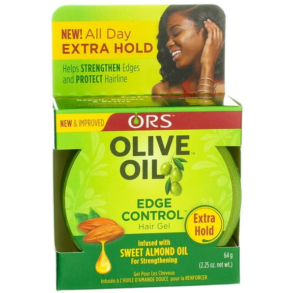 ORS Olive Oil Edge Control Extra Hold Hair Gel, 2.25 oz (2 pack) (Bundle)