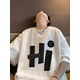 thumbnail image 1 of [Machine Washable Summer Tee] Men's Cotton T-Shirt with Letter Print - Casual, Loose Fit Short Sleeve Tee for Summer, Machine Washable, 1 of 6