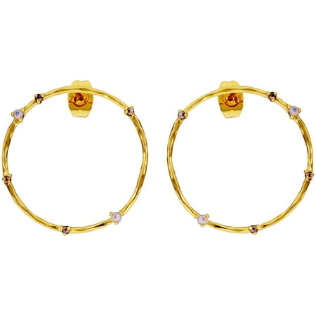 Gorjana Cleo Gold-Tone Stud Earrings with White Opalite