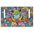 thumbnail image 2 of XYZCANDO Colorful Frog Floral Golf Cart Seat Cover | 4 Pockets Non-Slip Washable Terry Cloth | Universal 2-Seat Golf Cart Accessory, 2 of 8