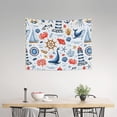 thumbnail image 2 of Picia Watercolor Nautical Pattern Tapestry-Tapestries for Bedroom Living Room Dorm(29x37"), 2 of 8