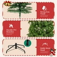 thumbnail image 4 of EDX 4.5ft Pre-lit Christmas Tree, Prelighted Green Artificial Xmas Tree, With 120 Color Changing LED Lights & 347 Branch Tips, For Home, Office, Party Decoration, 4 of 8
