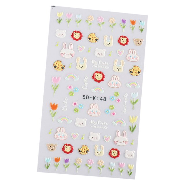 Pegatinas de uñas en relieve 5D Zulema Decoración de uñas DIY 5D-K148
