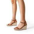 thumbnail image 6 of DREAM PAIRS Espadrilles Wedge Sandals for Women, Women's Open Toe Summer Dressy Sandals with Adjustable Ankle Strap and Soft Footbed, 6 of 7