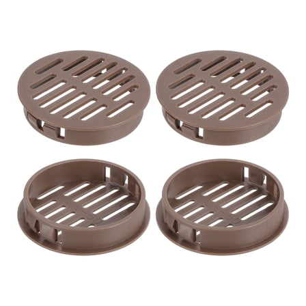 Uxcell Round Soffit Vents 2 inch, 8Pcs Brown Plastic 50mm Soffit Vent Cover