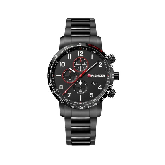 Wenger Swiss Army Men's 01.1543.115 Attitude Chronograph Black Dial Watch 44mm MSRP$375