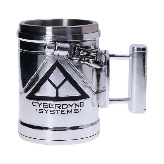 T-800 Terminator 2 Judgement Day Stein Tankard, Hand-Painted Resin Beer Mug with Stainless Steel Insert, Collectible by Nemesis Now, Officially Licensed