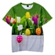 thumbnail image 1 of Gibobby Playera De Algodón Camiseta de manga corta con estampado Digital 3D para niños, huevos de Pascua para niños y niñas, regalo de Pascua(Verde, 5-6 Años), 1 of 4