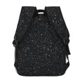thumbnail image 3 of Ratiio Black Glitter Print Eco-Friendly Casual Backpack, Water-Resistant Polyester Canvas Daypack with Smooth Zippers, Comfortable & Durable Travel Bag with Laptop Compartment, 3 of 6
