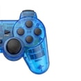 thumbnail image 4 of RetroFam 2 Pack Wired Controller Compatible for PlayStation 2 PS2 Game Console, Transparent Red & Blue, 4 of 5