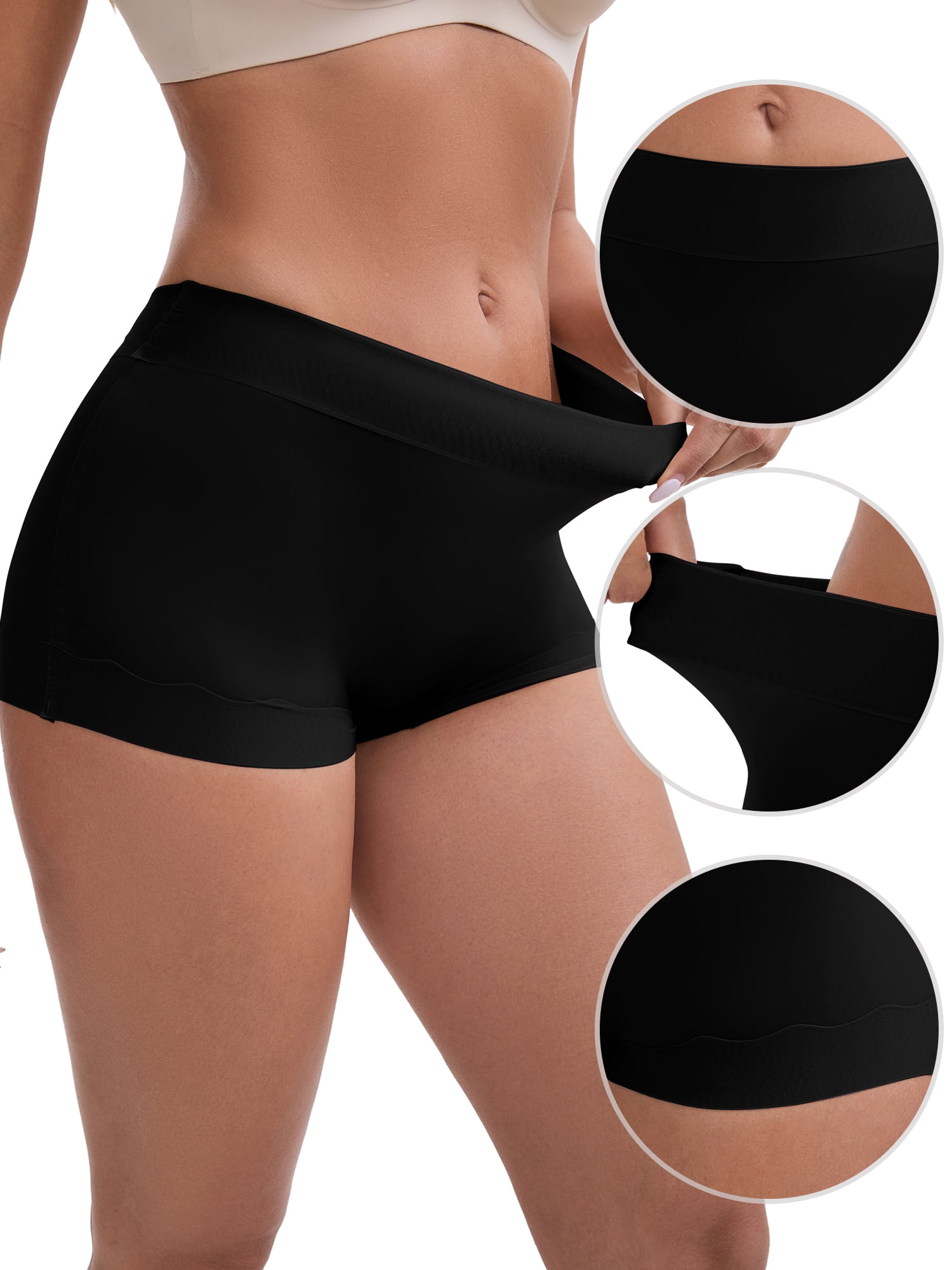 DARING DIVA Women's Butt Lifter Anti Chafing Slimming Shapewear M Black