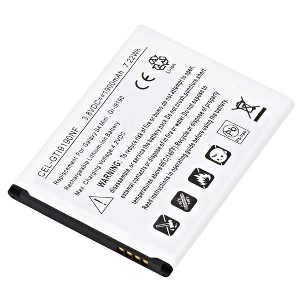 Dantona CEL-GTI9190NF Batterie de Remplacement Lithium-Ion 3.8V & 1900 mAh pour Téléphone Portable Samsung Galaxy S4 Mini