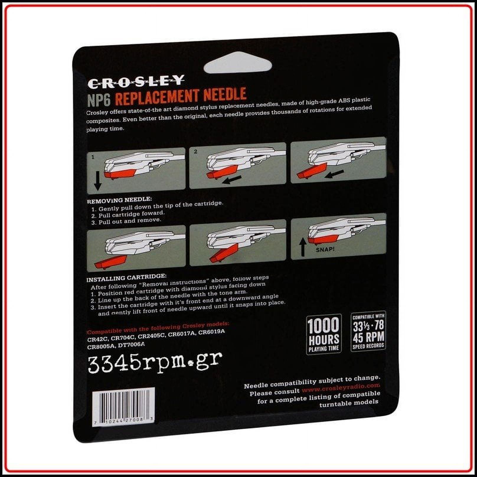 Crosley Diamond Stylus Replacement Needle - Walmart.com