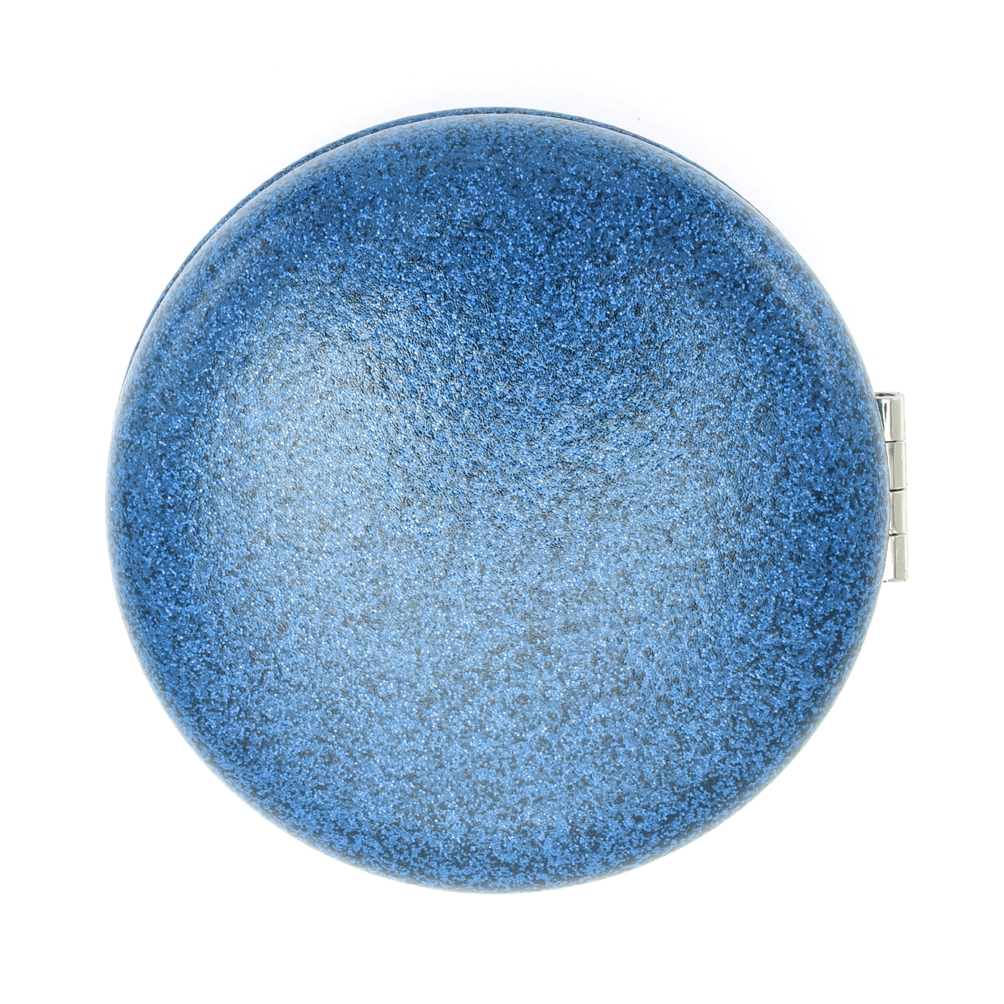 Unique Bargains 1 Pc Women Portable Round Makeup Mirror for Travel Vacation Blue